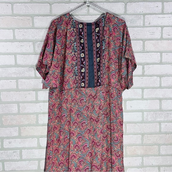 Anthropologie Boemo Paisley Maxi Boho Dress Size M - Picture 5 of 10